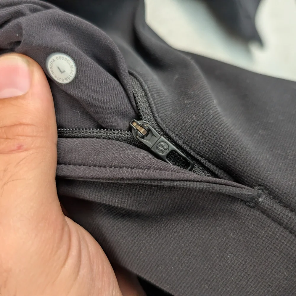 Lululemon Sojourn Jacket Men's Large Black Full Zip Technical Gym Athleisure